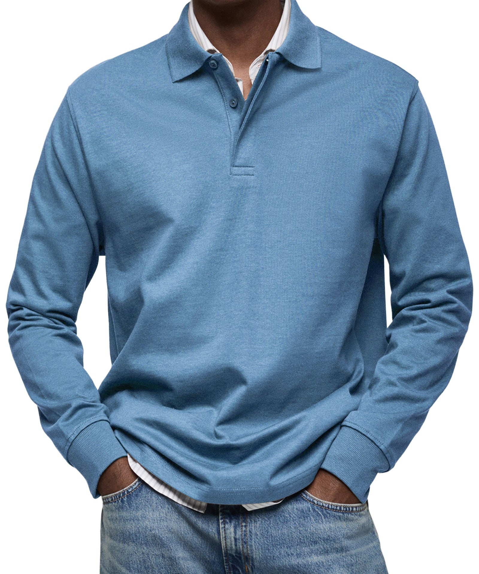 LUXURY LONG-SLEEVED POLO SHIRT