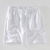 Waffle Button Up Shirt & Linen Cotton Blend Drawstring Shorts