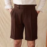 Camogli Seersucker Pleated Bermudas