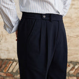 Prato Linen Blend Double Pleated Bermudas