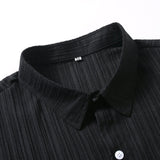Wrinkled Texture Print Button Up Shirt