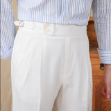 St. Barts Cotton Blend Pleated Bermudas