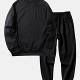 Basic Crew Neck Sweatshirt & Jogger Pants