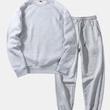 Basic Crew Neck Sweatshirt & Jogger Pants