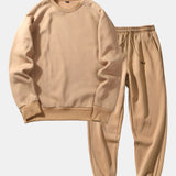 Basic Crew Neck Sweatshirt & Jogger Pants