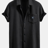 Short Sleeve Waffle Shirt & Drawstring Waffle Jogger Pants
