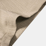 Wrinkled Textured V Neck Shirt