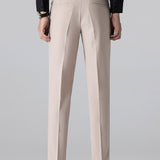 Geometric Knit V Neck Polo Shirt & Slim Fit Tapered Trousers