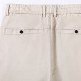 Elastic Waist Straight Leg Trousers