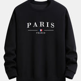Paris Print Relax Fit Crew Neck Sweatshirt & Jogging Pants