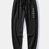 Paris Print Relax Fit Crew Neck Sweatshirt & Jogging Pants