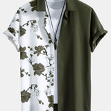 Floral Patchwork Print Button Up Shirt