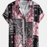 Paisley Print Button Up Shirt #Random pattern design# & Swim Shorts