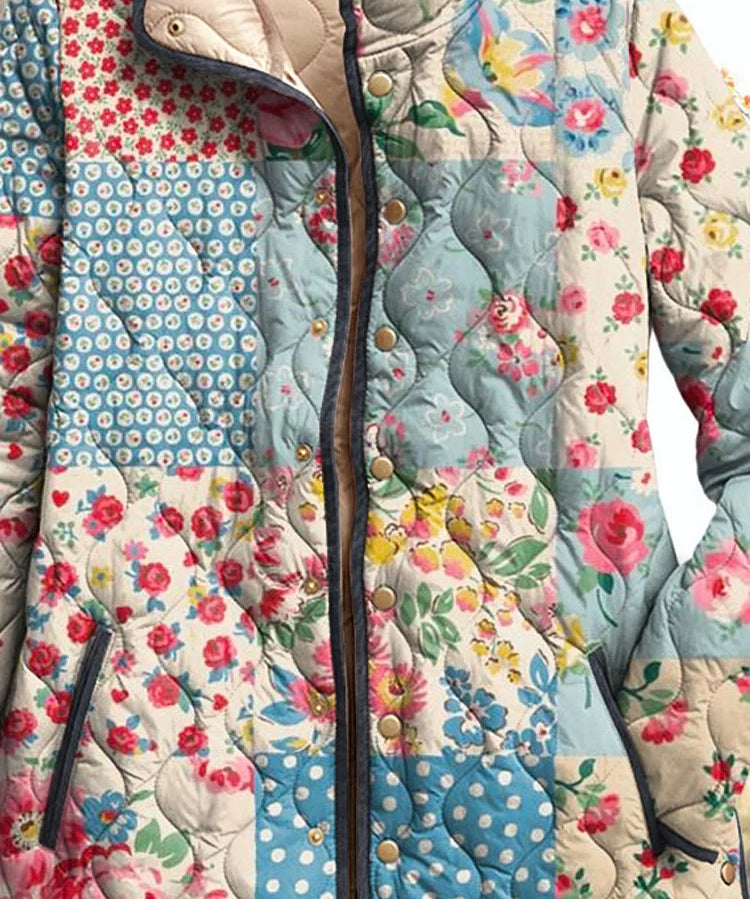 MILLICENT | RETRO BLOSSOM QUILTED JACKET