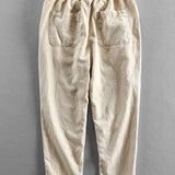 Elephant Geometric Print Shirt & Linen Cotton Blend Cropped Pants