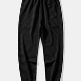 Short Sleeve Waffle Shirt & Drawstring Waffle Jogger Pants