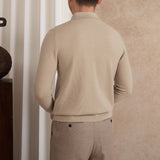 Roma Wool Blend Long Sleeve Polo Shirt