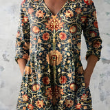 Lilian | Long Blouse with V-Neck