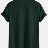 Wrinkled Textured V Neck Shirt