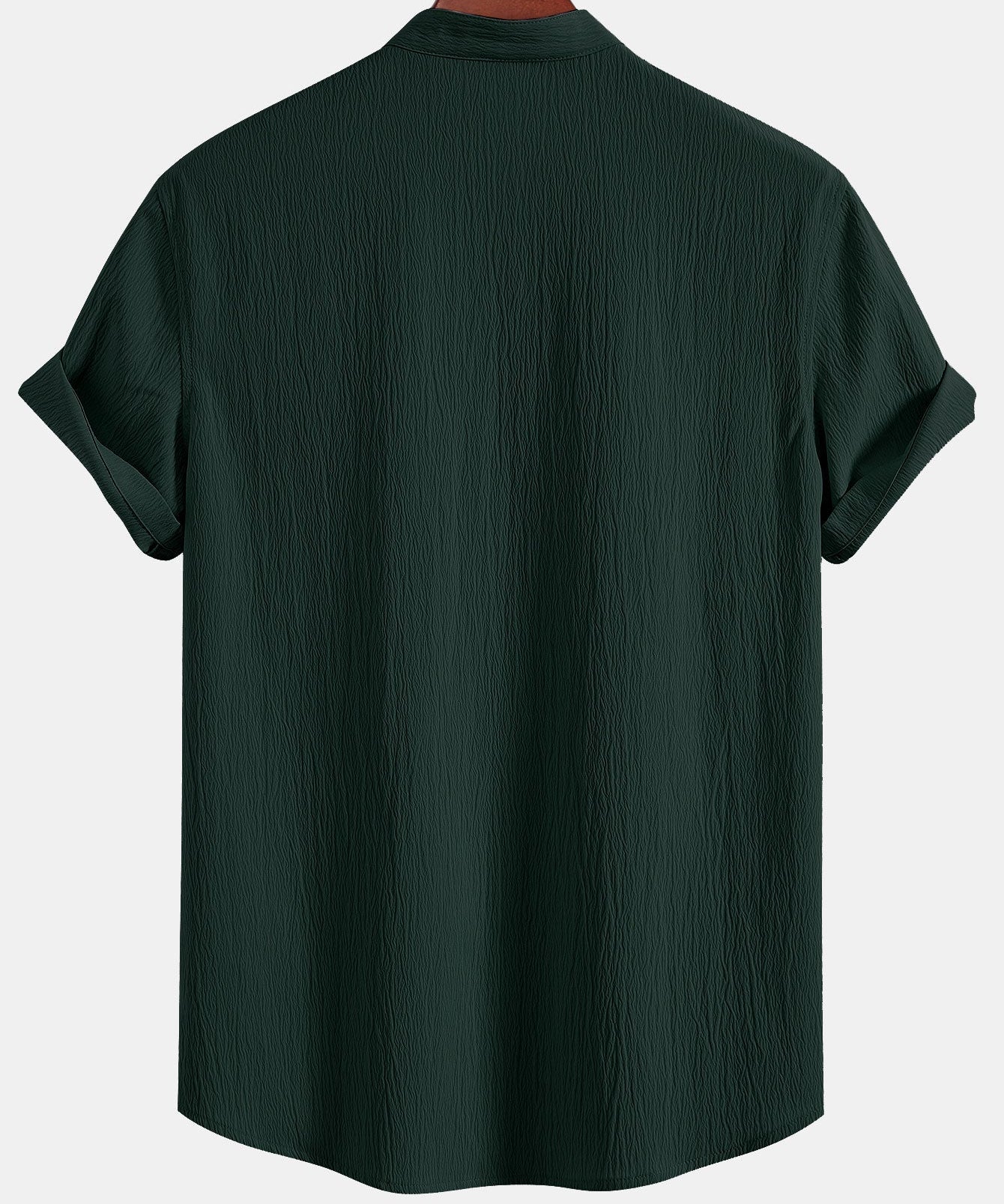 Wrinkled Textured V Neck Shirt