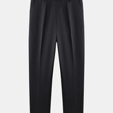 Geometric Knit V Neck Polo Shirt & Slim Fit Tapered Trousers
