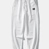 Short Sleeve Waffle Shirt & Drawstring Waffle Jogger Pants