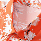 Palm Tree Tropical Flora Print Button Up Shirt