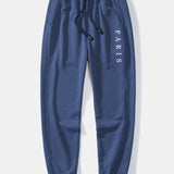 Paris Print Relax Fit Crew Neck Sweatshirt & Jogging Pants