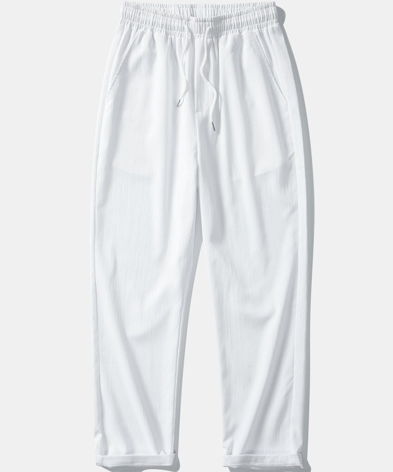 Wrinkle Textured Straight Leg Pants