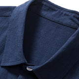 Linen Rayon Blend Button Up Shirt & Linen Drawstring Shorts