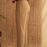 Catanzaro High Waisted Straight Fit Trousers