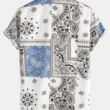 Paisley Print Button Up Shirt #Random pattern design# & Swim Shorts
