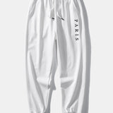 Paris Print Relax Fit Crew Neck Sweatshirt & Jogging Pants