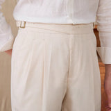 Roma Linen Blend Gurka Pleated Bermudas