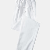 Wrinkle Textured Straight Leg Pants