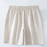 Waffle Button Up Shirt & Linen Cotton Blend Drawstring Shorts