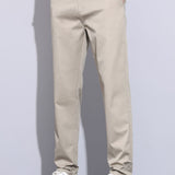 Elastic Waist Straight Leg Trousers