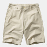 Wave Jacquard Knit V Neck Polo Shirt & Cotton Chino Shorts