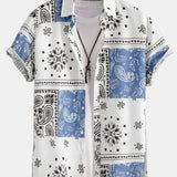 Paisley Print Button Up Shirt #Random pattern design# & Swim Shorts
