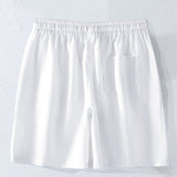 Waffle Button Up Shirt & Linen Cotton Blend Drawstring Shorts