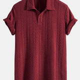 Short Sleeve Jacquard Polo