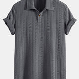 Short Sleeve Jacquard Polo