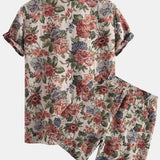 Floral Jacquard Cuban Shirt & Shorts