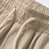 Wrinkle Textured Straight Leg Pants