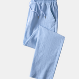 Wrinkle Textured Straight Leg Pants