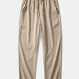 Wrinkle Textured Straight Leg Pants
