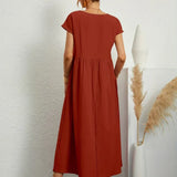 Gabrielle™ — Flowing Midi Dress with Timeless Elegance