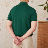 Mosta Pleated Cotton Knit Polo Shirt