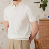 Mosta Pleated Cotton Knit Polo Shirt