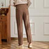 Varese Straight Fit Double Pleated Trousers